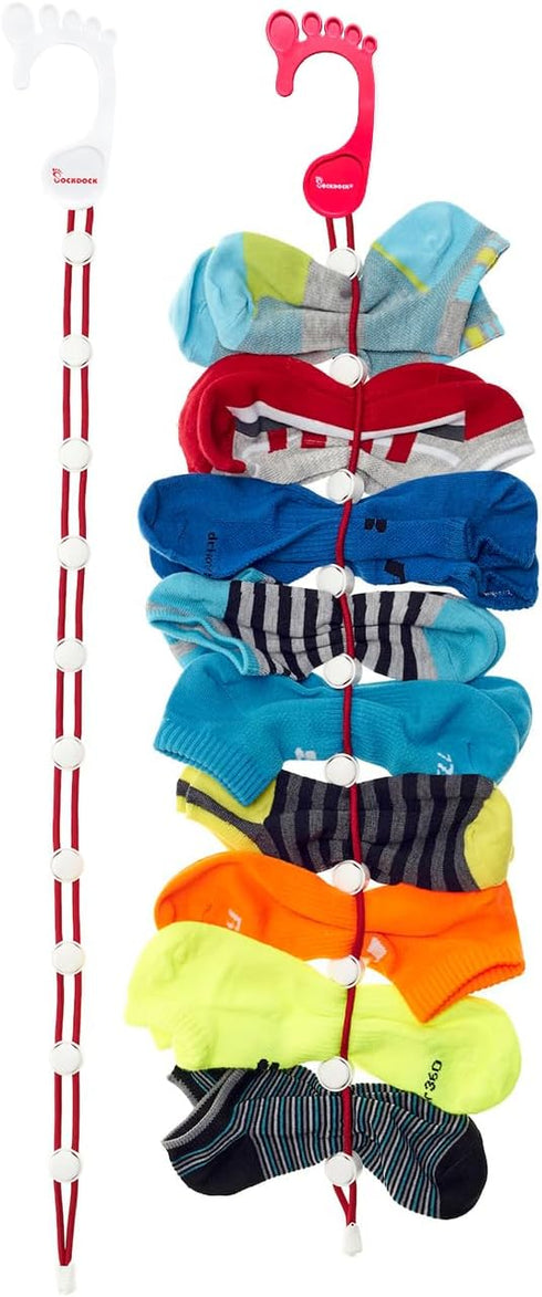 Sock Laundry Solution for Washing Drying & Storing Socks in Pairs, Clip & Hold Socks in Washer Dryer & Closet 2-Pack...