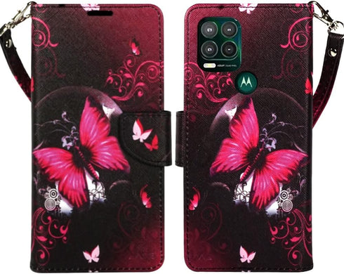 ZASE Moto G Stylus 5G Wallet Phone Case for Women Pouch PU Leather Flip Folio Cute Design Cover w/Kickstand ID Card Slot Wrist Strap Compatible wi...