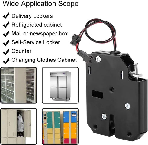 Sonew DC 12V Cabinet Drawer Electric Control Drawer Switch Lock Electromagnetic Lock (with Detecting Switch)...
