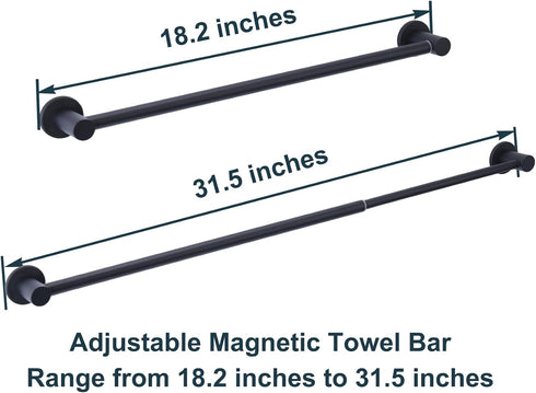 Adjustable Magnetic Towel Bar Holder for Refrigerator, Magnet Classroom Flip Calendar Chart Rod for Whiteboard, Fridge Top Guard Rack Stop Items f...