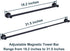 Adjustable Magnetic Towel Bar Holder for Refrigerator, Magnet Classroom Flip Calendar Chart Rod for Whiteboard, Fridge Top Guard Rack Stop Items f...