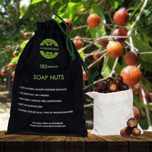 Organic Soap Nuts Deseeded 1.1lbs 180 Washes Eco-friendly SoapNuts Laundry Detergent Highly Effective, Hand-picked, Fragrances-free & natural fabr...
