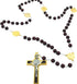 Vaticano Arts Brown St. Benedict Oval Wood Rosary, Rosaries...