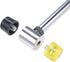uxcell 25mm Double-Faced Rubber Hammer with Soft/Hard Replacement Mallet Non-Slip Grip for Leather Crafts, Woodworking and Flooring Installation...