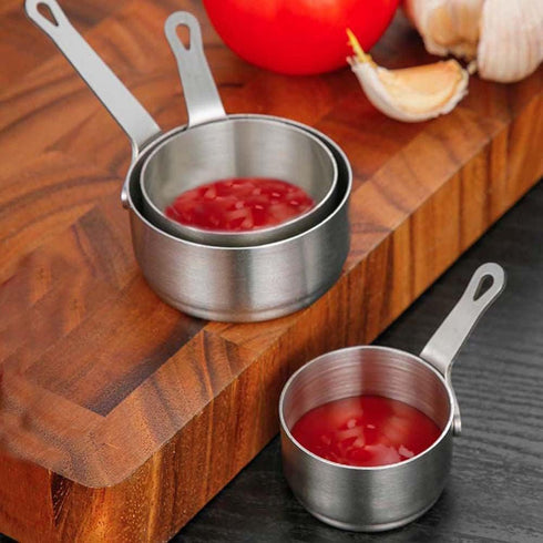 2PCS Stainless Steel Mini Sauce Pan, Sauce Mini Pot, Dipping Sauce Bowl, Cooking Sauce Cup with Handle, Restaurant Table Sauce Dish, Sauce Cooking...