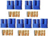 5 Pairs EC8 Banana Plug Connectors Female Male 8.0mm Gold Bullet Connector for RC ESC LIPO Battery Device Electric Motor...