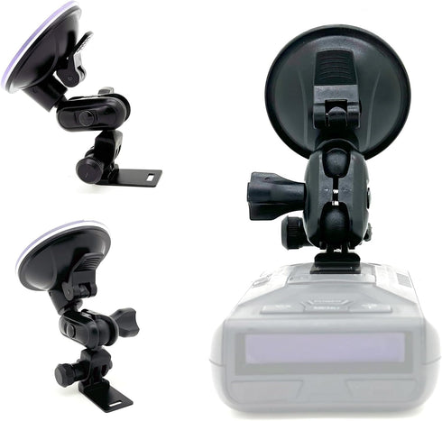 Ehnanced Dual Ball Joint Adjust Suction Cup Bracket Compatible for UNIDEN R1 R2 R3 R4 R7 R8 R9 DFR3 DFR6 DFR7 DFR8 DFR9 Radar Detector...