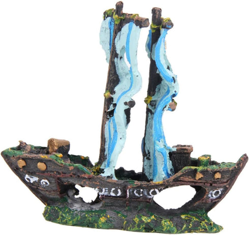 Housoutil Aquarium Submarine Ornaments Pirate Fish Tank Scenery Decoration Desk Topper Tabletop Pirate Decor Aquarium Boat Wreck Aquarium Decorati...