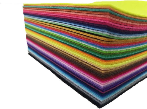 flic-flac 54pcs Felt Fabric Sheet Assorted Color Felt Pack DIY Craft Squares Nonwoven (10cm*10cm)...