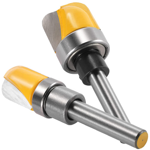 1/4 Inch Shank Bowl and Tray Template Router Bit Set Carbide Round Nose Groove Router Bit Set with Ball Bearing Dish Carving Router Bit Woodworkin...