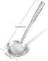 TENTA KITCHEN Dia 16CM Stainless Steel Skimmer/Slotted Spoon/Strainer Ladle With ABS Plastic Heat Resistant Handle...
