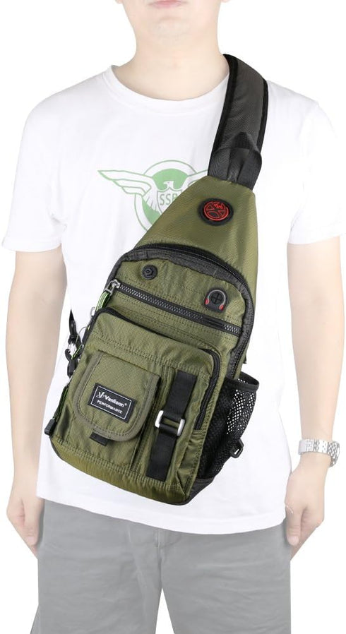 Crossbody Sling Bag Backpack for Men & Women Green...