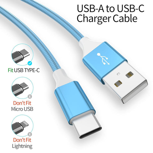 USB C Charger Cable, 5Pack 3/3/6/6/10FT USB A to USB C Cable Braided Type C Charger Cable Fast Charging for iPhone 15 Pro Max Samsung S23 S22 A13 ...