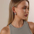 Chunky Hoop Earrings for Women 14K Gold Plated Drop Earrings Hypoallergenic Statement Earrings for Women Trendy Gold Jewelry...