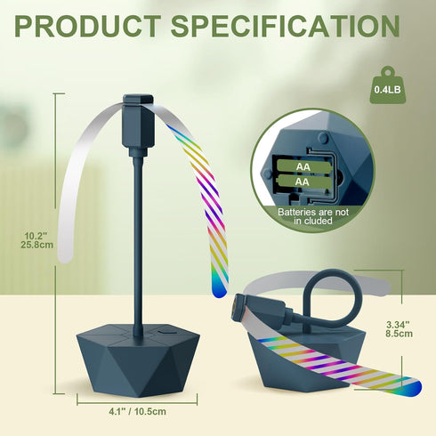 Grete Gotye 2-PC Food Fans for Tables, Outdoor Food Fan, Food Fan with Flexible Goose-Neck Blades, Portable Battery Powered Fan for Home Restauran...