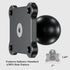 BRCOVAN 2 PCS, 1'' Ball Mount Base with Aluminum Alloy 4-Hole AMPS Square Plate & 1'' TPU Ball Adapter Compatible with RAM Mounts B Size 1 Inch Ba...