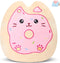 12" Sprinkle Donut Plush Pillow, Pink Cat Plush Kitten Stuffed Animal Squishy Plush Toy Cat Throw Pillow Donut Party Supplies Decorations for Kids...