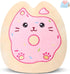 12" Sprinkle Donut Plush Pillow, Pink Cat Plush Kitten Stuffed Animal Squishy Plush Toy Cat Throw Pillow Donut Party Supplies Decorations for Kids...