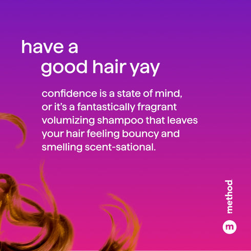 Method Volumizing Shampoo, Pure Peace with Rose, Peony, and Pink Sea Salt Scent Notes, Paraben and Sulfate Free, 14 oz (Pack of 1)...