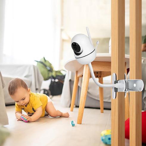 2 Pack Baby Monitor Mount Compatible with HelloBaby HB6550 HB65/HB66/HB248,Nanit Pro Smart Baby Monitor & Flex Stand, Flexible Clip Clamp Mount Lo...
