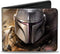 Buckle-Down Men's Wallet, Bifold, Star Wars The Mandalorian Helmet Bounty Hunter Logo, Vegan Leather, 4.0" x 3.5"...