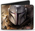 Buckle-Down Men's Wallet, Bifold, Star Wars The Mandalorian Helmet Bounty Hunter Logo, Vegan Leather, 4.0" x 3.5"...