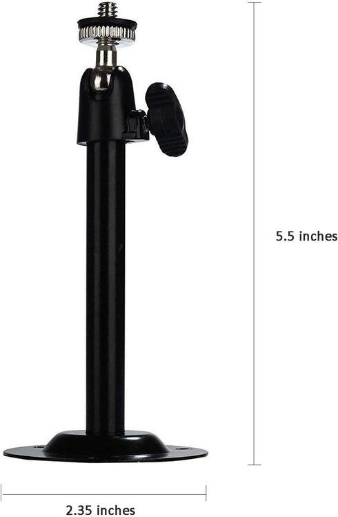 5.5inch Security Camera Wall Mount for Arlo Camera,CCTV Bullet Video Camera Outdoor/Indoor Camera Ceiling Mount (4 Packs, Black)...