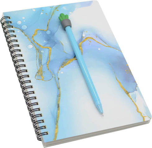 Yansanido Spiral Notebook, 8 Pcs A5 Marble Design Thick Hardcover 7mm College Ruled 80 Sheets -160 Pages Journals for Study and Notes (8 Style A5)...