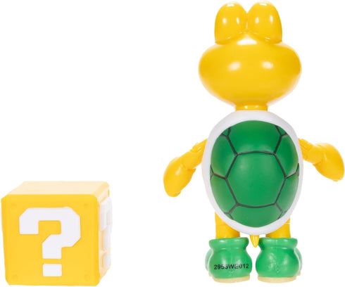 Super Mario Nintendo 4-Inch Green Koopa Troopa Poseable Figure with Question Block Accessory. Ages 3+ (Officially licensed)...