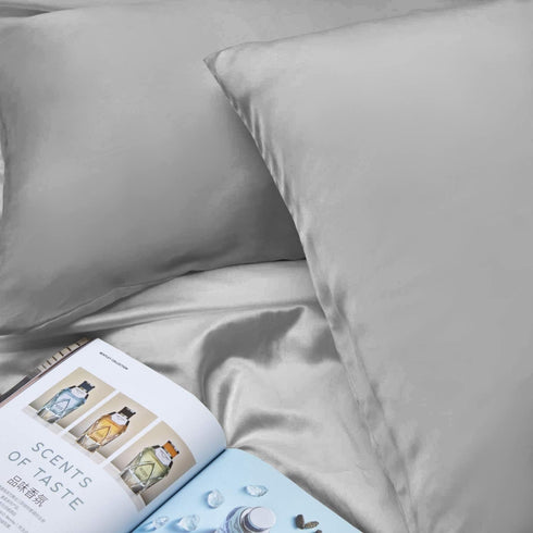 INSSL Silk Pillowcase for Women, Mulberry Silk Pillowcase for Hair and Skin and Stay Comfortable and Breathable During Sleep (Standard, Grey)...