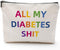 Diabetic Supplies Travel Bag Gifts Sets, All My Diabetes Shit Funny Diabetes Glucose Meter Case Organizer, Blood Sugar Log Book and 10 Diabetic Al...