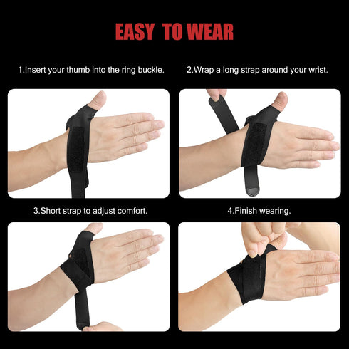 Ultra Thin Wrist Brace and Thumb Arthritis Compression Strap Wrist Brace Support Carpal for Pain Relief Tendonitis, Arthritis, Compression and Sup...