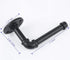 Industrial Style Toilet Paper Holder Vintage Metal Iron Pipe Wall Mounted Towel Rack Roll Holder for Bathroom Kitchen Bedroom,Rust Free,Matte Blac...
