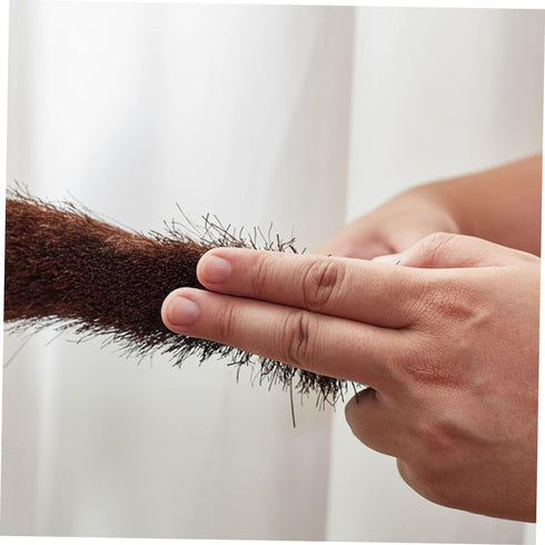 Small Broom Cleaning Soft Bristle Broom Natural Broom Cleaning Brooms Desktop Cleaning Brush Household Duster Brown Silk Light Brown Cleaning Acce...