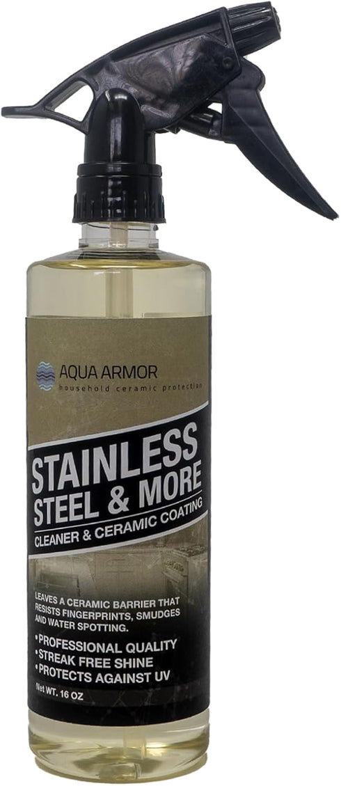Stainless Steel and More - Stainless Steel Cleaner and Polish with Si02 Ceramic sealer to resist fingerprints, smudges and water spots...