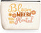 Mental Health Makeup Bag Positive Affirmations Motivational Gifts Self Love Bloom Cosmetic Travel Bag for Women Counselor Therapist Psychologist N...
