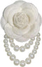 Vintage Camellia Pearl Tassel Brooches Bracelet Bohemian Pearl Safety Pins Bracelets Flower Hairpin Headpieces Shawl Pins Dainty Elegant Lapel Pin...