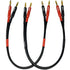 CESS-037-2f Banana Plug Male to Male Speaker Cable 12 Gauge 680 Strand Count Silicone Soft Wire, 2 Cables (2 FEET)...