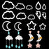 Kajaia 14 Pcs Polymer Clay Cutters Set, Cloud Moon Star Crescent Clay Earring Cutters Rain Drop Lightning DIY Clay Jewelry Making Supplies for Beg...