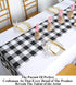 Partisout Buffalo Check Table Runner Checked Table Runner with Tassel Bluffalo Plaid Table Runners Washable Cotton Linen Table Cover Gingham Table...