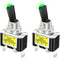 DaierTek Illuminated Toggle Switch 12V LED, Green LED Lighted Toggle Switch 12 Volt Single Pole 30 Amp 12V for Automotive Car Aircraft -2pcs...