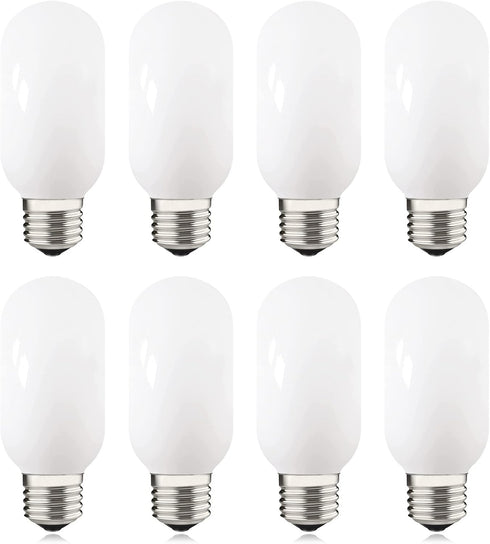 Frosted E26 T45 LED Bulb, 2Watt(25W Equivalent), Soft Warm 2700K, Milky Glass, Dimmable Tubular LED Edison Light Bulbs for Chandelier Ceiling Fans...