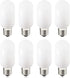 Frosted E26 T45 LED Bulb, 2Watt(25W Equivalent), Soft Warm 2700K, Milky Glass, Dimmable Tubular LED Edison Light Bulbs for Chandelier Ceiling Fans...