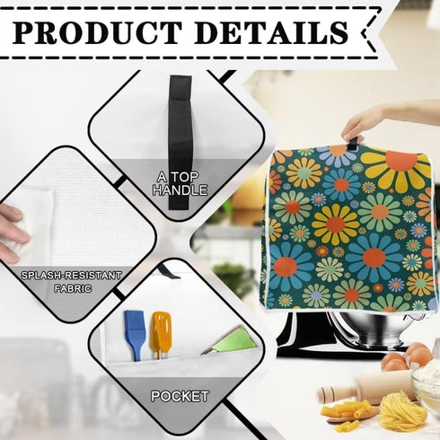Yellow Sunflower Stand Mixer Cover Kitchen Small Appliance Cover Blender Cover for Home Kitchen-Anti Fingerprint Protection-S...