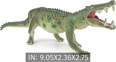 9 Inch Alligator Toy Figure Large Realistic Crocodile Action Figures Alligator Party Favors Crocodiles Cake Toppers for Kids Toddler...