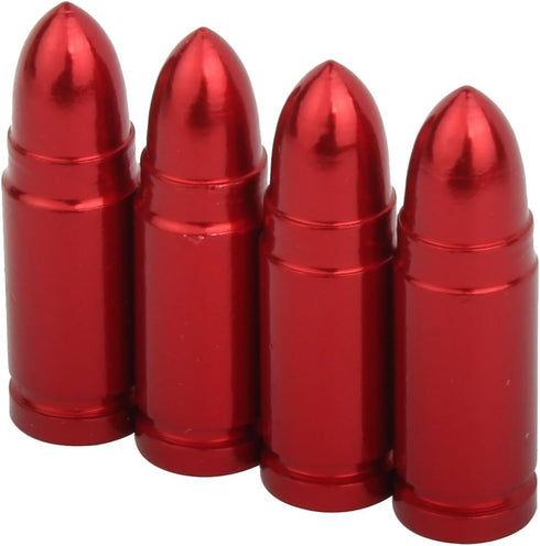 TOMALL Valve Stem Caps Red Bullet Compatible with Pickup SUV Tires...
