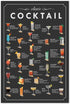 5M BOX Classic Cocktail Poster, 16"x24" Cocktail Recipe Mixology Art Prints, Cocktail Menu Guide Print, Bar Cart Decor, Cocktails Poster...