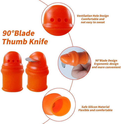 12Pcs Gardening Silicone Thumb Knife Harvesting Tool,Vegetable Fruit Picking Knife,Garden Tools for Trimming Plants...