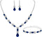 UDYLGOON CZ Crystal Earrings Necklace Bracelet Jewelry Set for Women Costume Party Bride Bridesmaid Wedding Prom Jewelry...