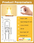 150W Halogen Light Bulbs DC 24V 2-Pin Dimmable Warm White 3000K, Halogen Capsule Bulbs with Clear Glass Lens for Chandeliers, Cabinet Lights, Proj...